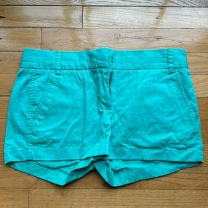 Jcrew chinos tourquoise shorts size 4 good used condition